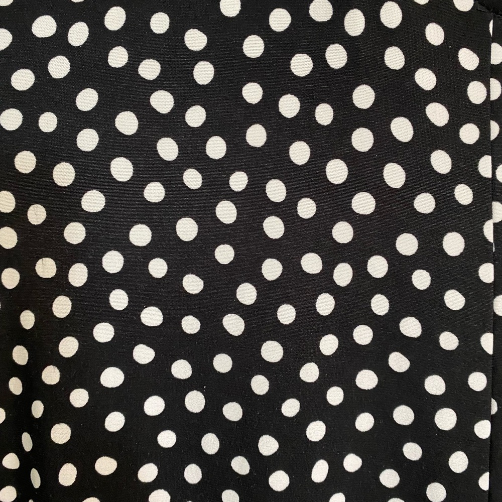 Jones Wear Dress Black & White Polka Dot Cap Sleeve Empire Waist V Neck Dress 8 - Picture 4 of 10